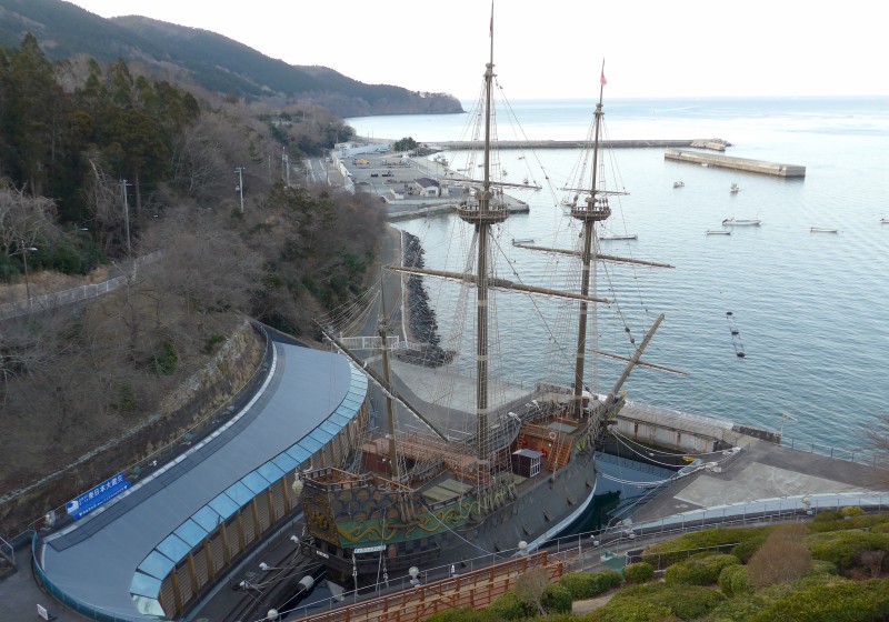 2021年07月 No.317 遥か大洋を見つめるサン・ファン・バウティスタ号(石巻市)(2021年3月11日 院長撮影)